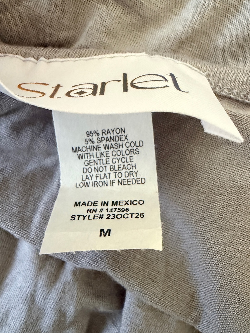 Starlet Gray Tunic Dress & Bobbie Brooks Printed Leggings Set M - Picture 12 of 14